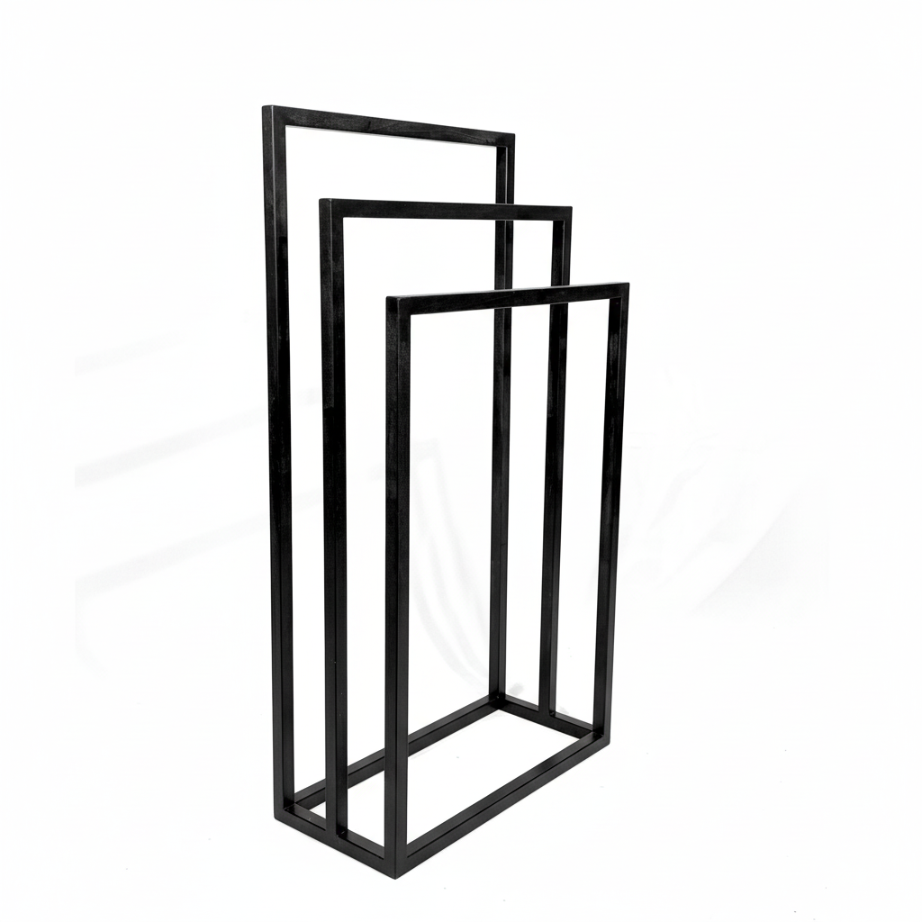 Metalowy stojak na ręczniki – czarny